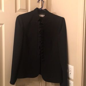 Tahari ruffled blazer